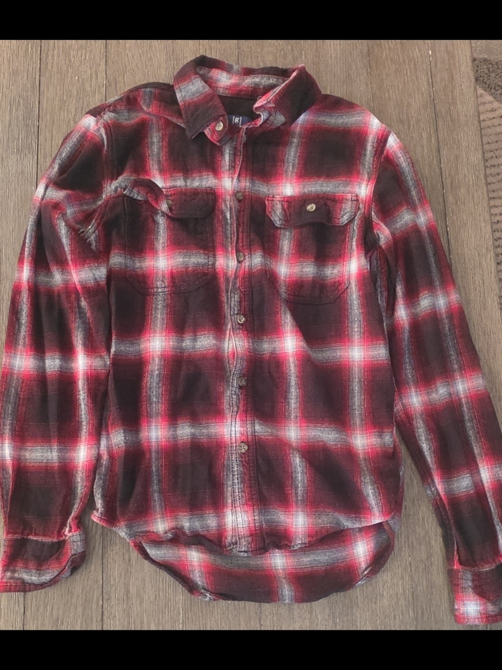 George Red and Black Plaid Flannel Shirt